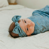 Knit Headband Bow - Starships