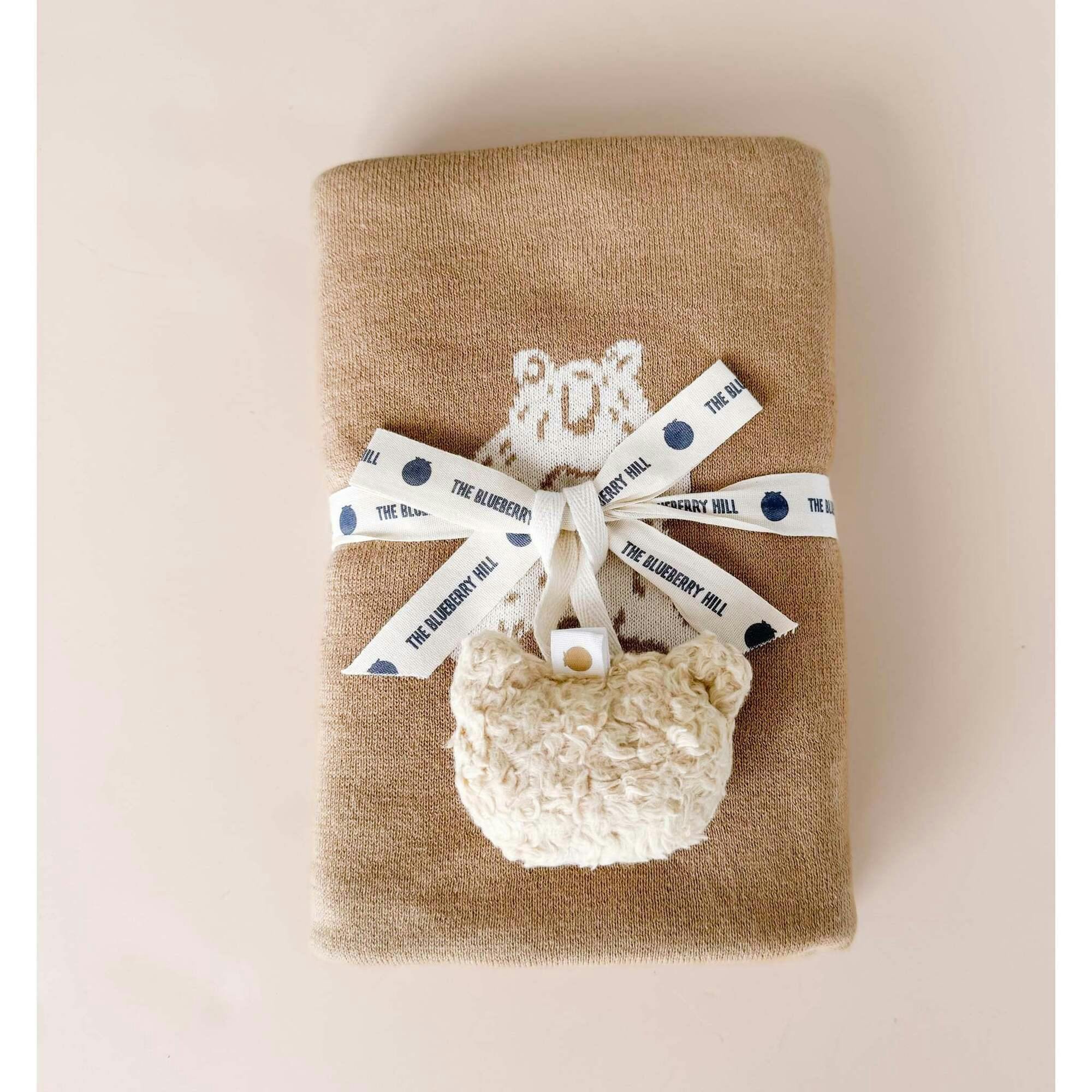 Bear Sherpa Pacifier Clip