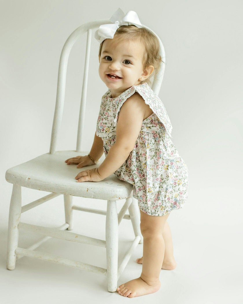 Colette Bubble Romper - Pink Floral
