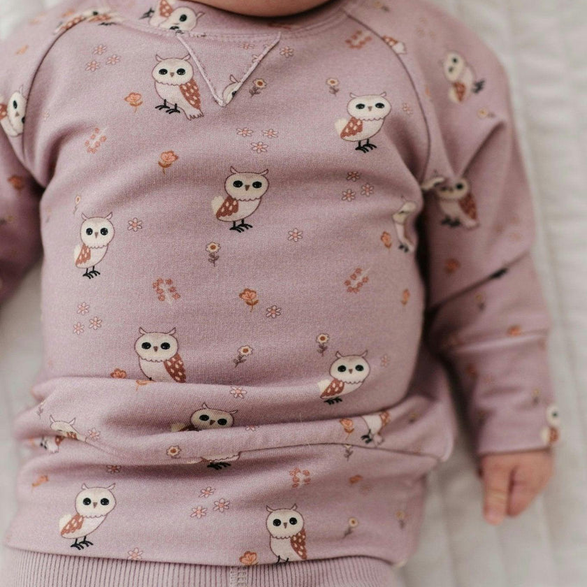 Girl's Raglan Sweatshirt Slate Daisy