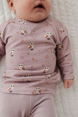 Girl's Raglan Sweatshirt Slate Daisy