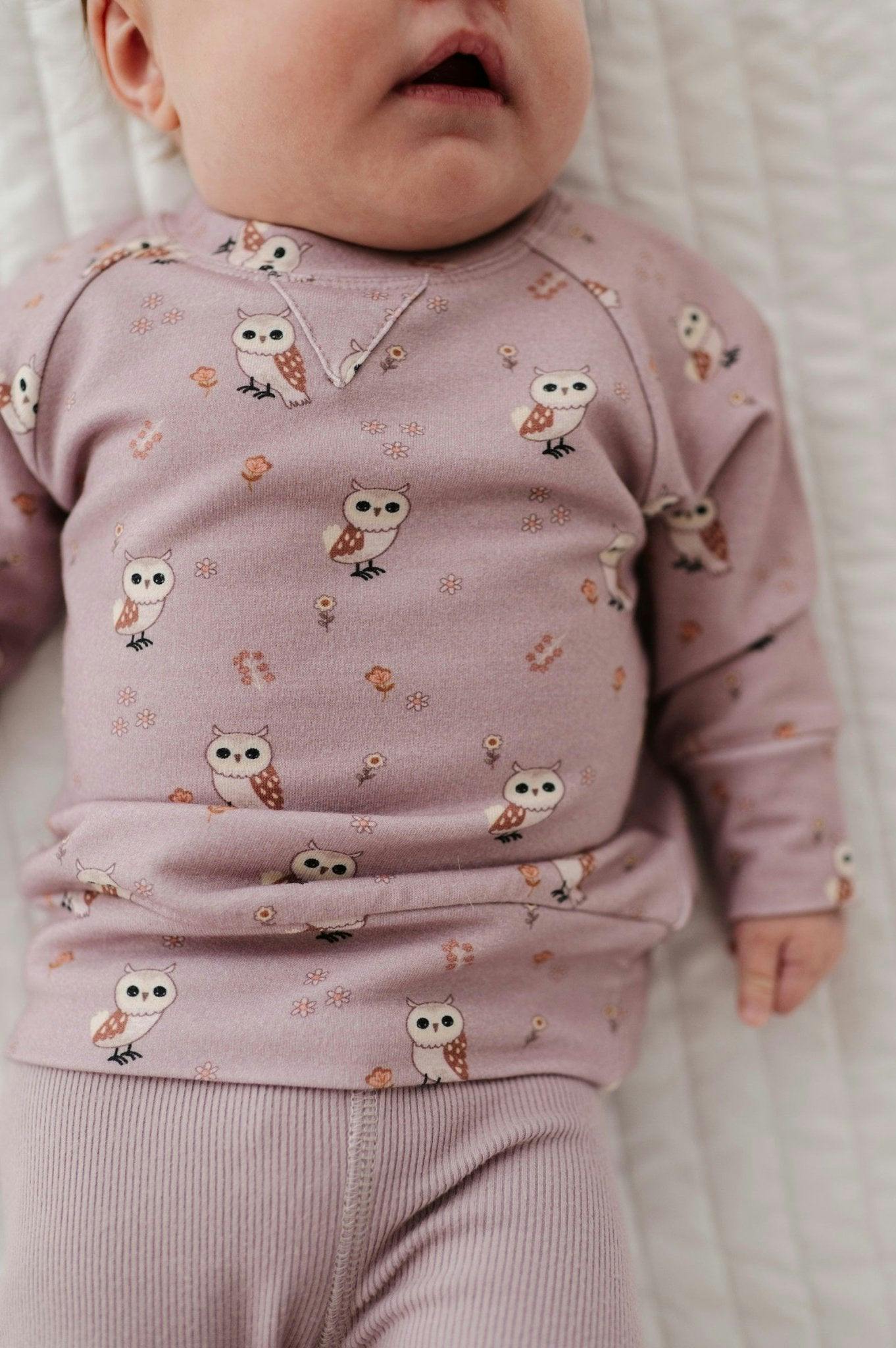 Girl's Raglan Sweatshirt Slate Daisy