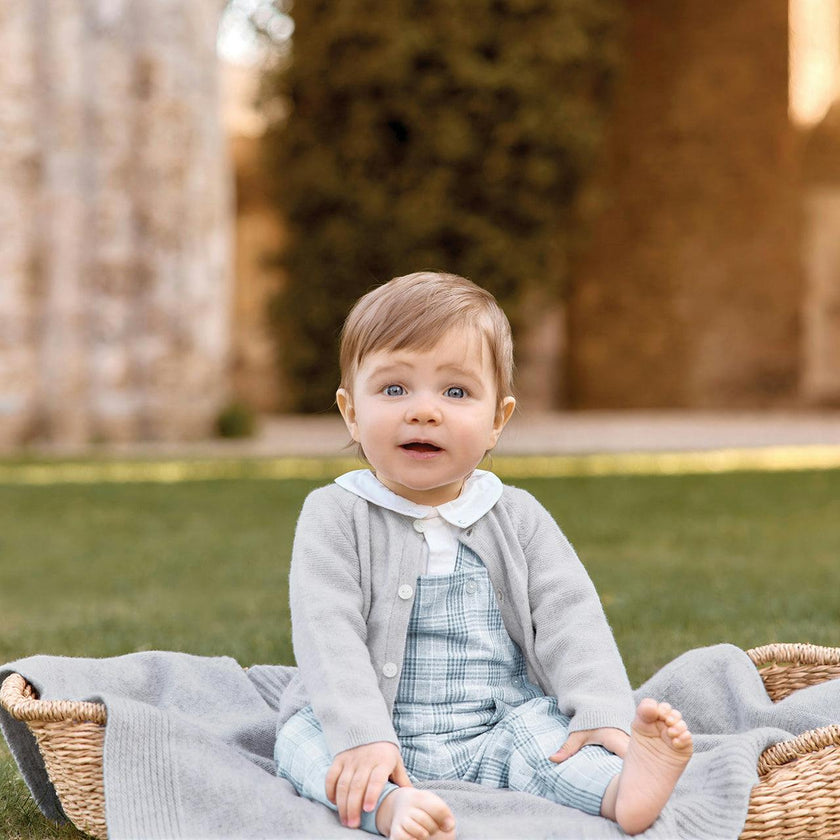 TARTINE ET CHOCOLAT Overall Baby Set - Gris Chiné Clair