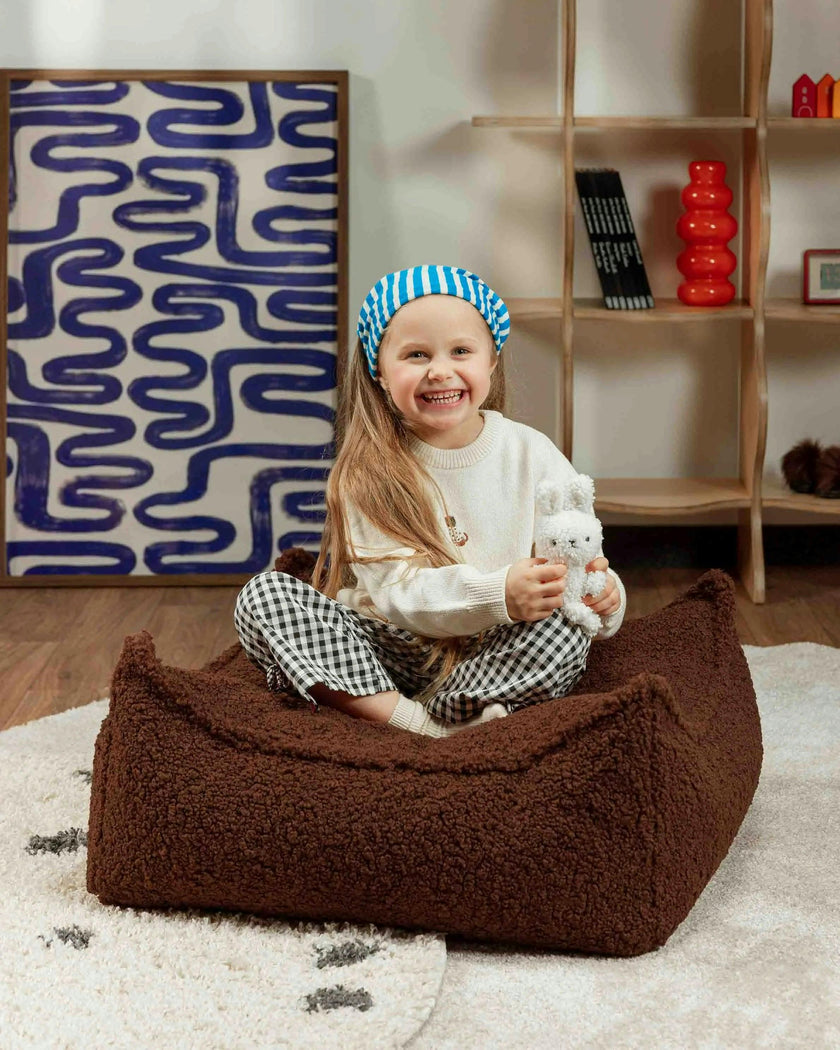 Warm Hazel Square Ottoman