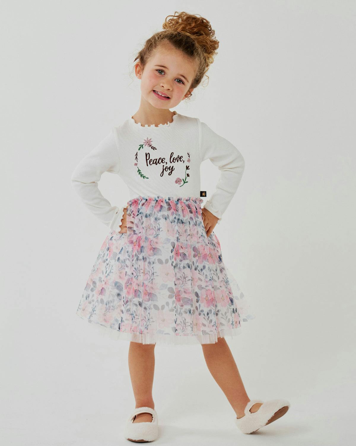 Embroidered Flower Tutu