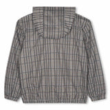 Boys Black, Beige & White Checked Windbreaker