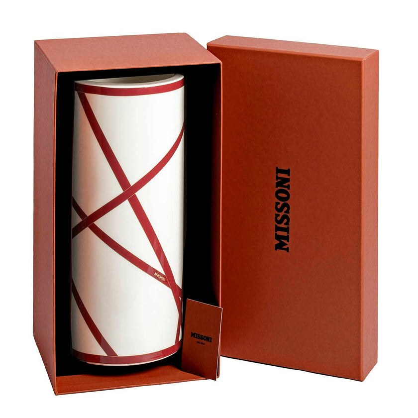 NASTRI BORDEAUX High Vase - Ø 16* H. 36 Cm