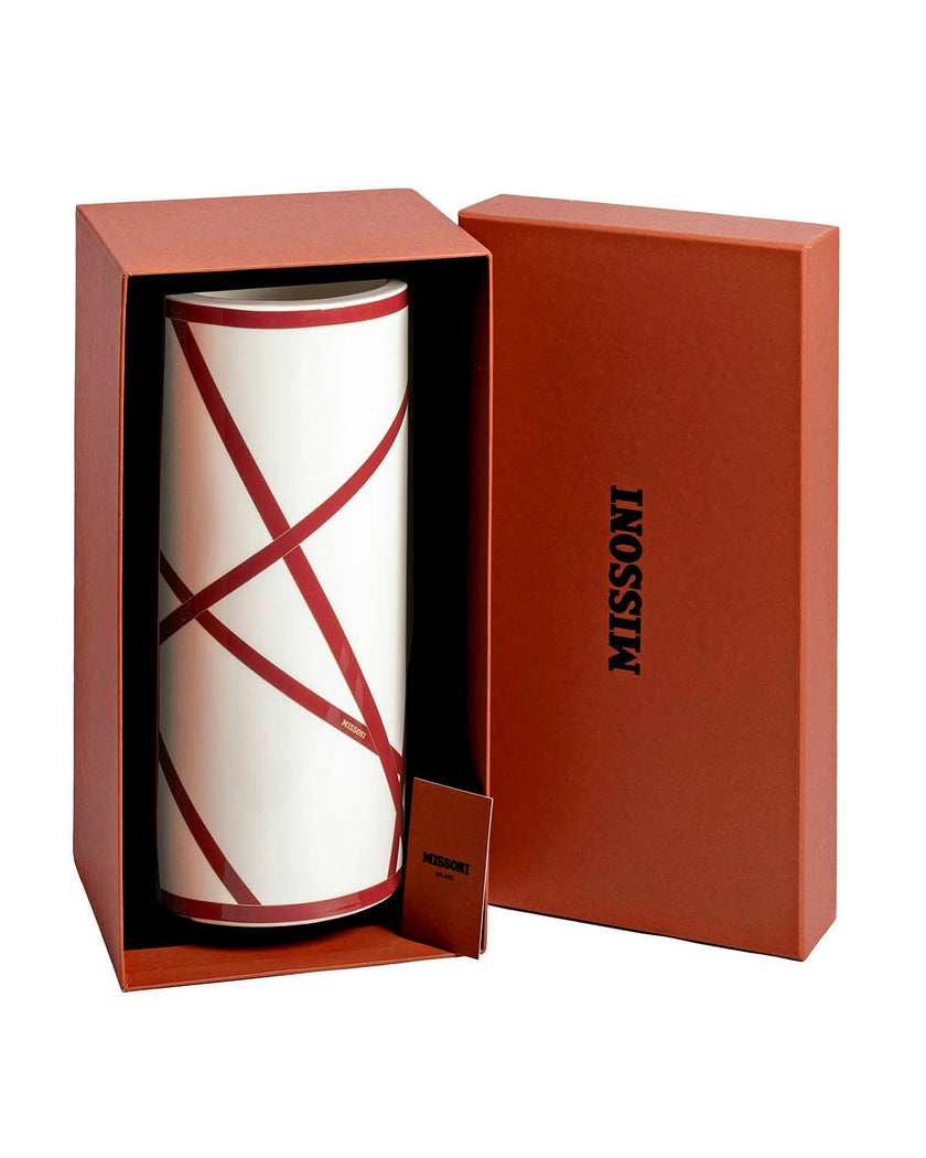 NASTRI BORDEAUX High Vase - Ø 16* H. 36 Cm