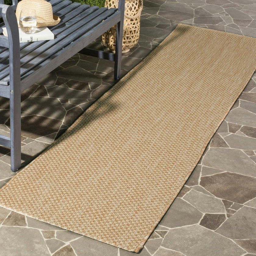 Courtyard Marigold Indoor/Outdoor Rug, Cream