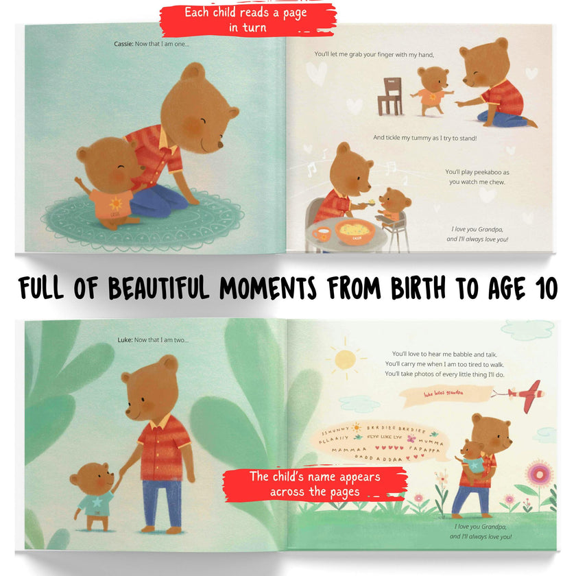 Grandpa and Us / Me (A Personalized Read-Aloud Gift from upto 4 Grandkids to Grandpa)
