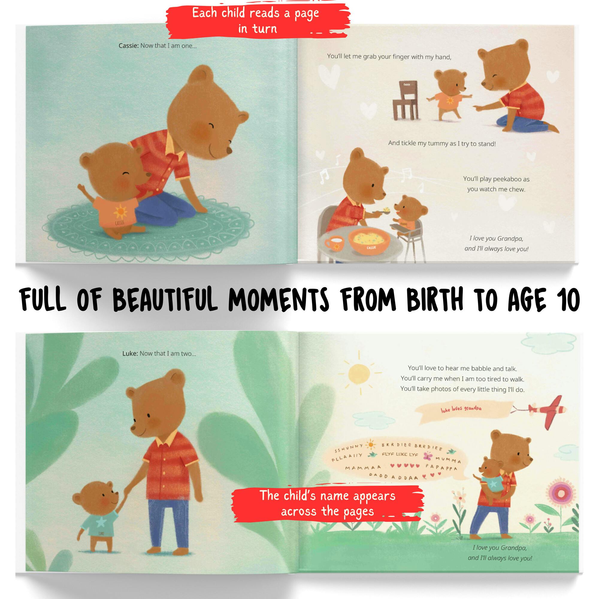Grandpa and Us / Me (A Personalized Read-Aloud Gift from upto 4 Grandkids to Grandpa)