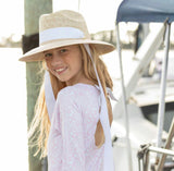 Petunia Girl's Sun Hat - Yellow Long Grosgrain Ribbon