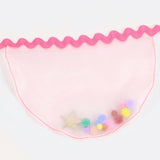 Pink Organza Pompom Garland