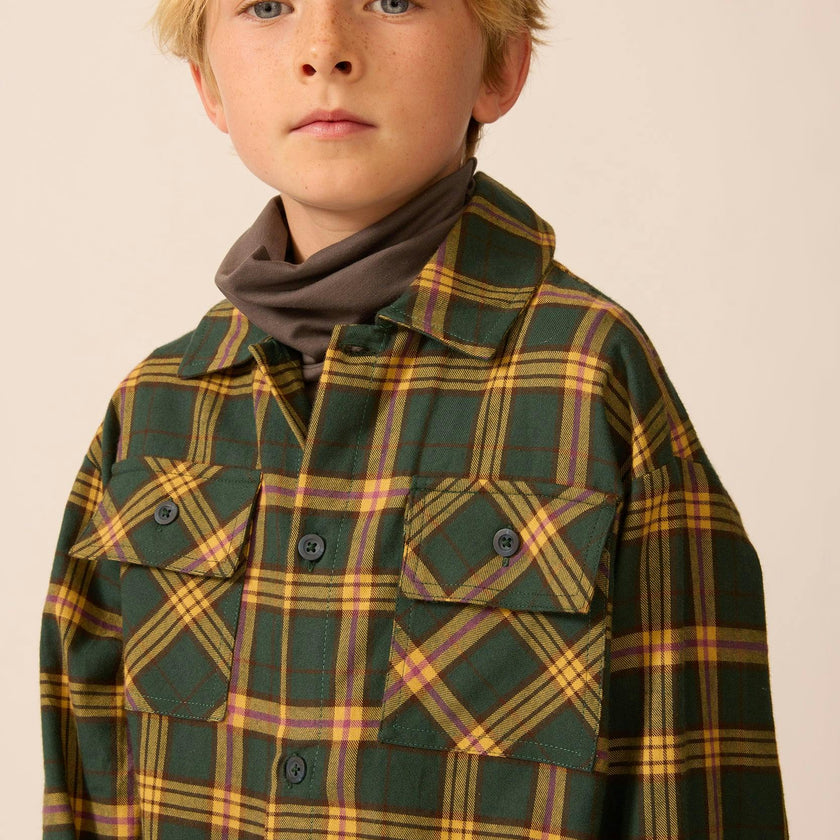 Flannel Overshirt in Tempo Plaid