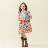 Girls Fatima Dress - Watercolor Meadow