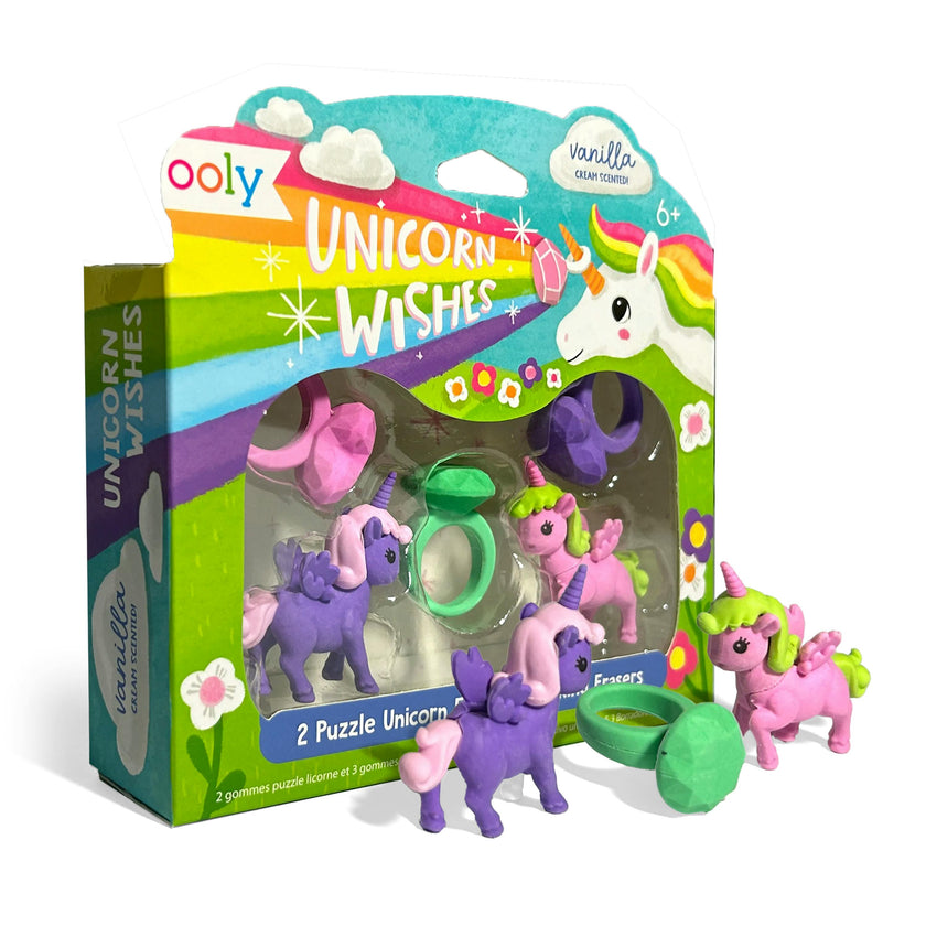 Unicorn Wishes Scented Puzzle Erasers - Set of 5