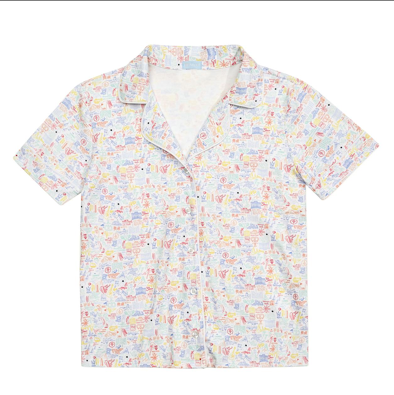 Rhode Island Women’s Button Front Short Pajama Set
