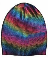 Leopard Print Wool Faux Fur Pom Pom Beanie