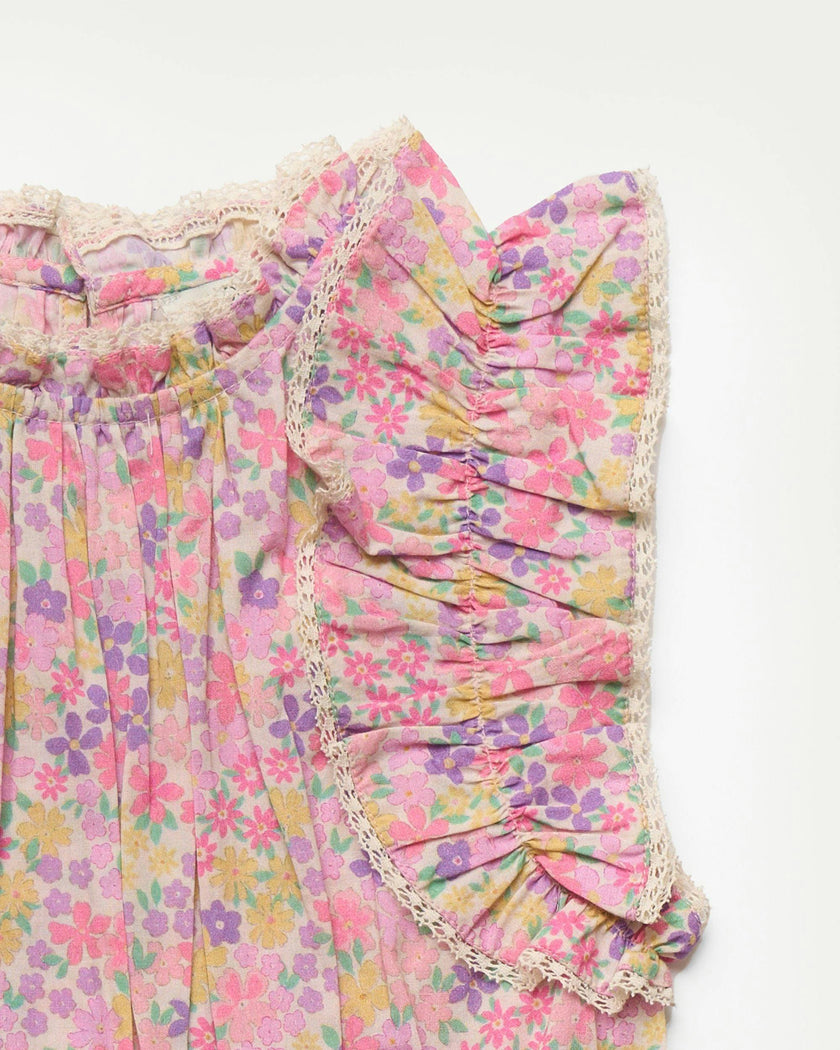 Florence Dress - Emma Floral Purple print