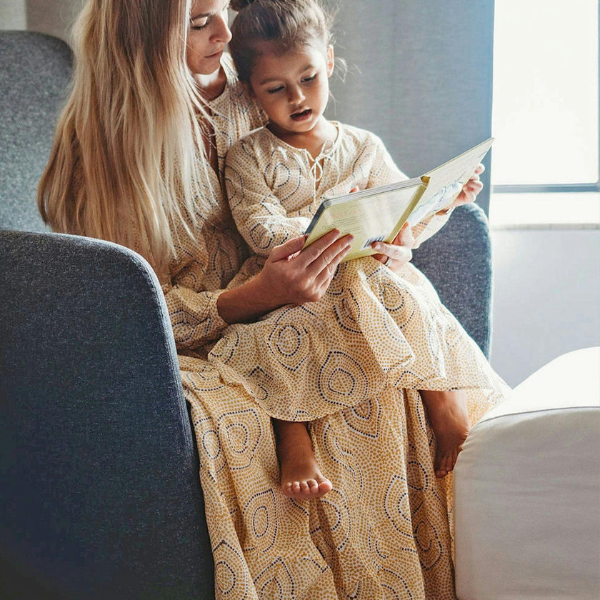 Block-Printed Bohemian Dress