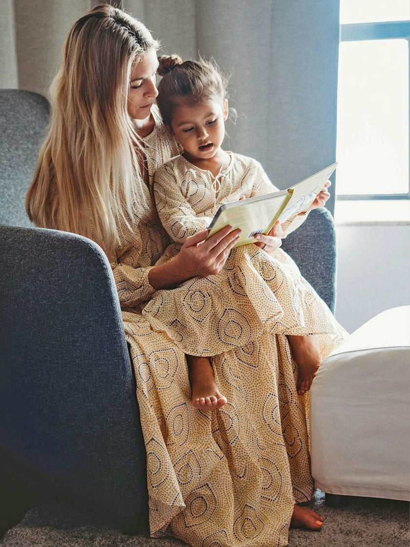 Block-Printed Bohemian Dress