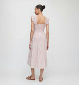 The Ellie Nap Dress - Pink Floral Dot Stripe