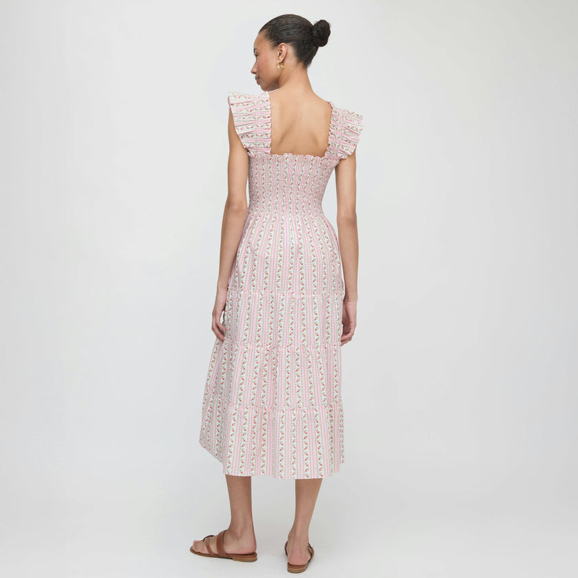The Ellie Nap Dress - Pink Floral Dot Stripe