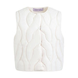 White Quilted Vest