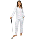 Women's Golf Long PJ Set - Organic Cotton Poplin