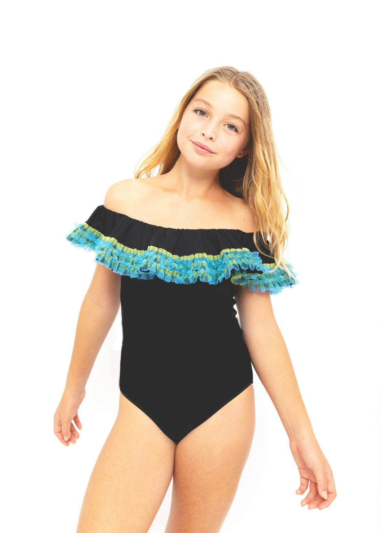 Anemone Fringe Off-Shoulder Swimsuit
