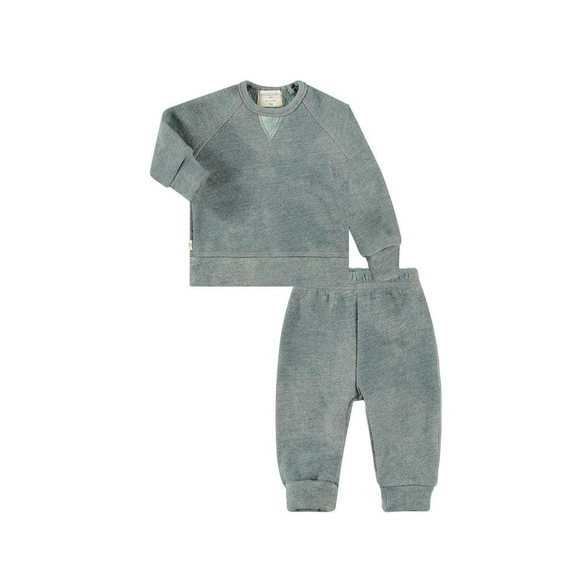 Heathered Vintage Sherpa Sweatshirt and Sweatpant Set