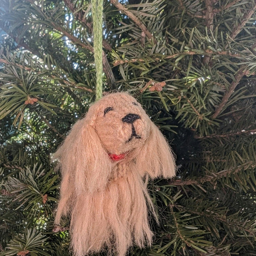 Cocker Spaniel Dog Hand Knit Christmas Ornament Arcadia Home