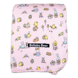 Easter Bunny Pink Bamboo Blanket