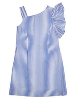 Seersucker Flutter Sleeve Dress