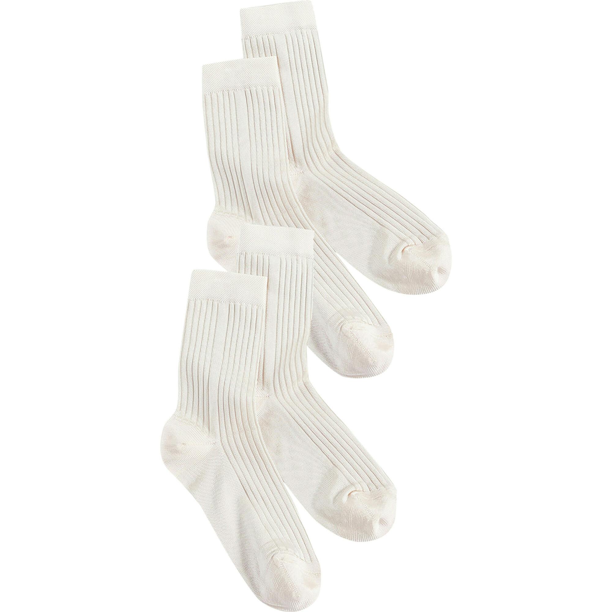 Women's Classic Silky Rib Crew Socks