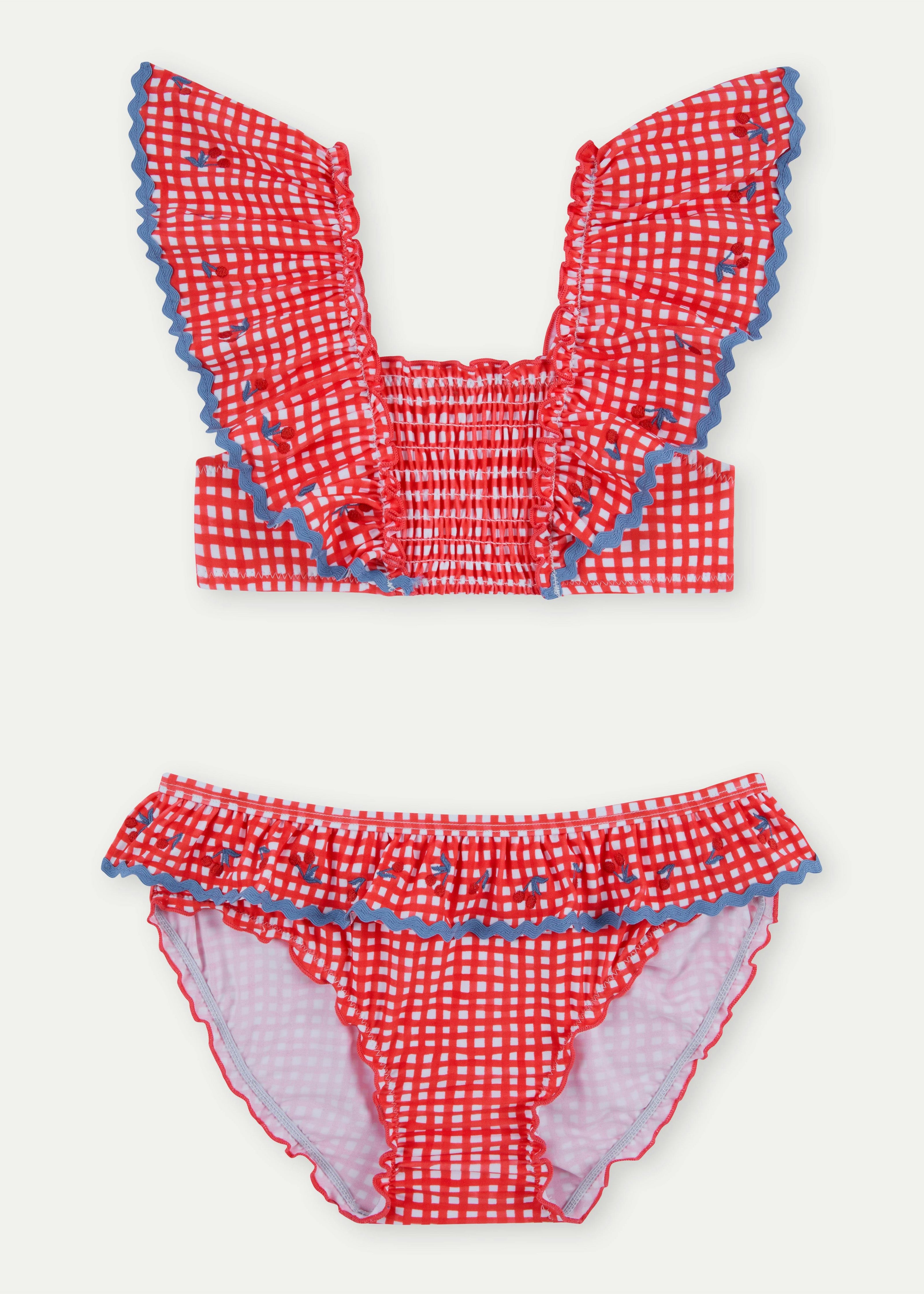 SCW x J&Josh Red Gingham Cherry Bikini