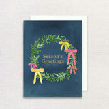 Season's Greetings Holiday Wreath Greeting Card