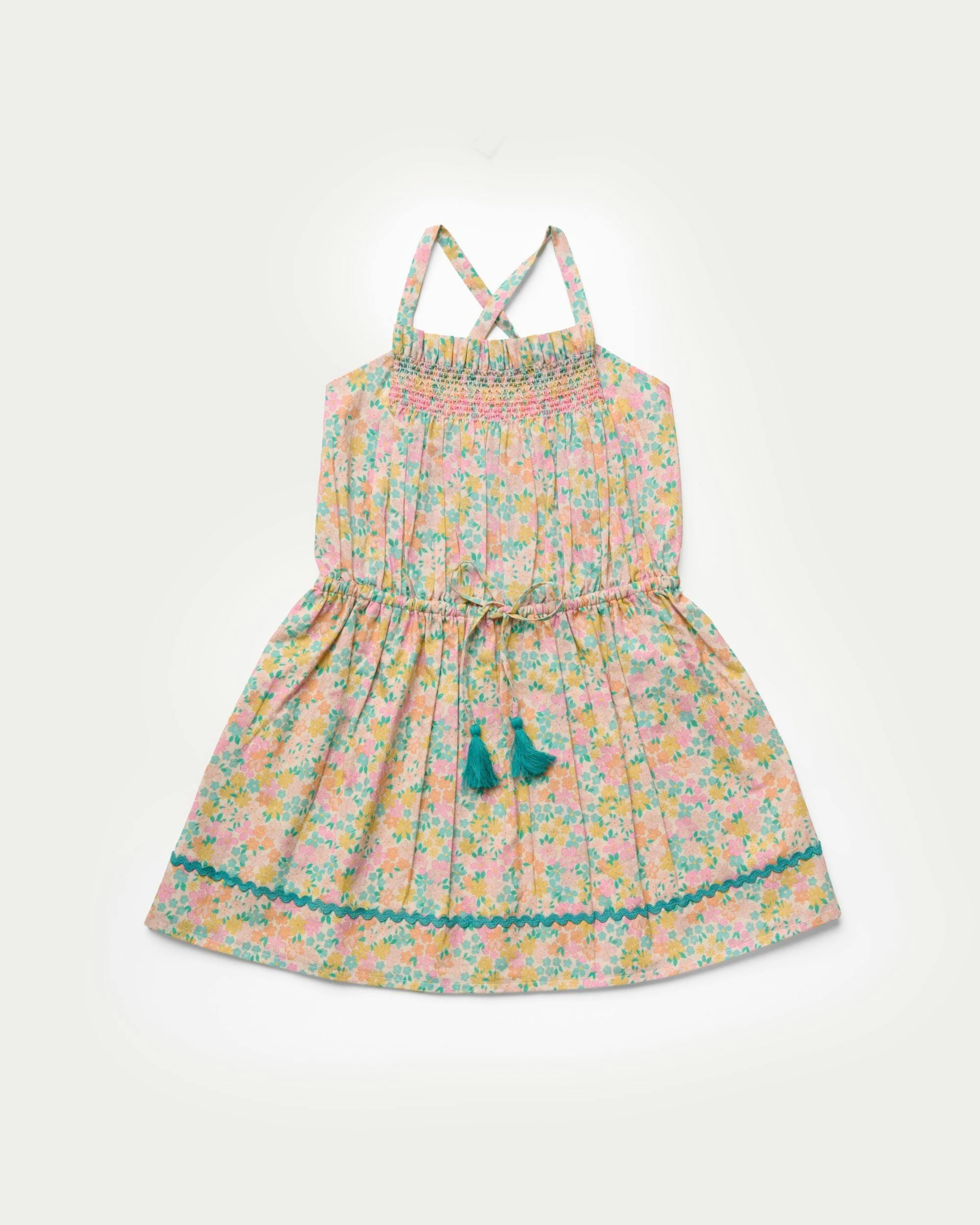 Alisson Dress - Emma Floral Mint print