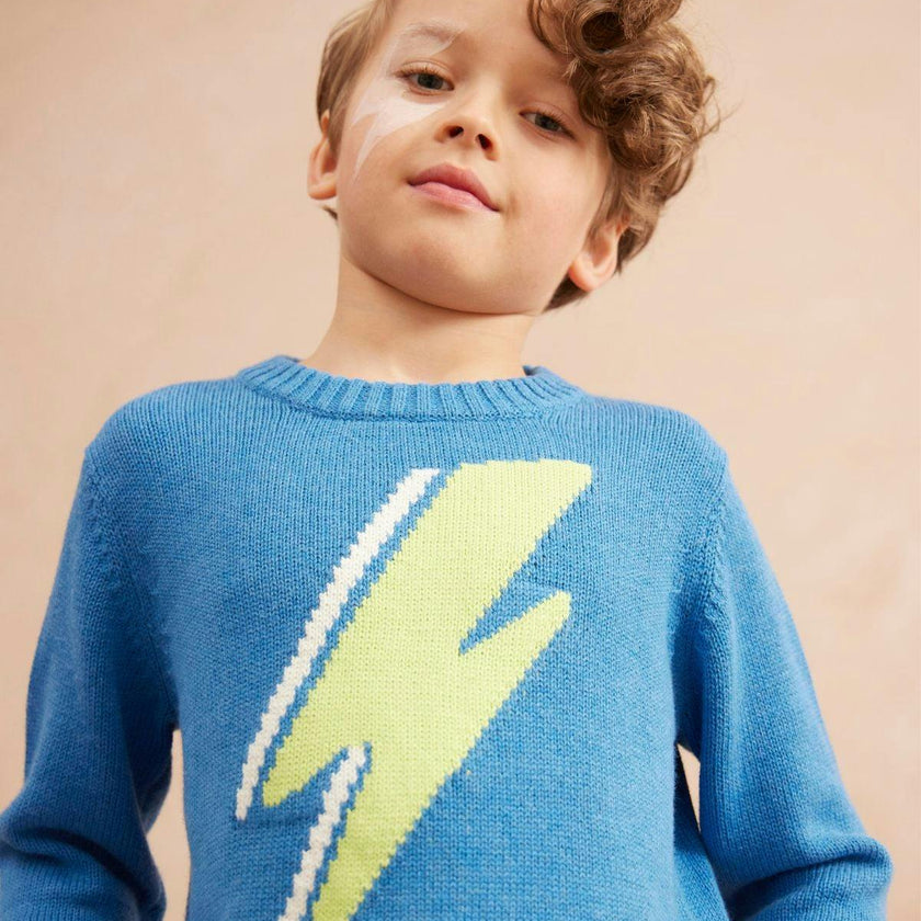 Lightning Bolt Jumper | Hussar Blue