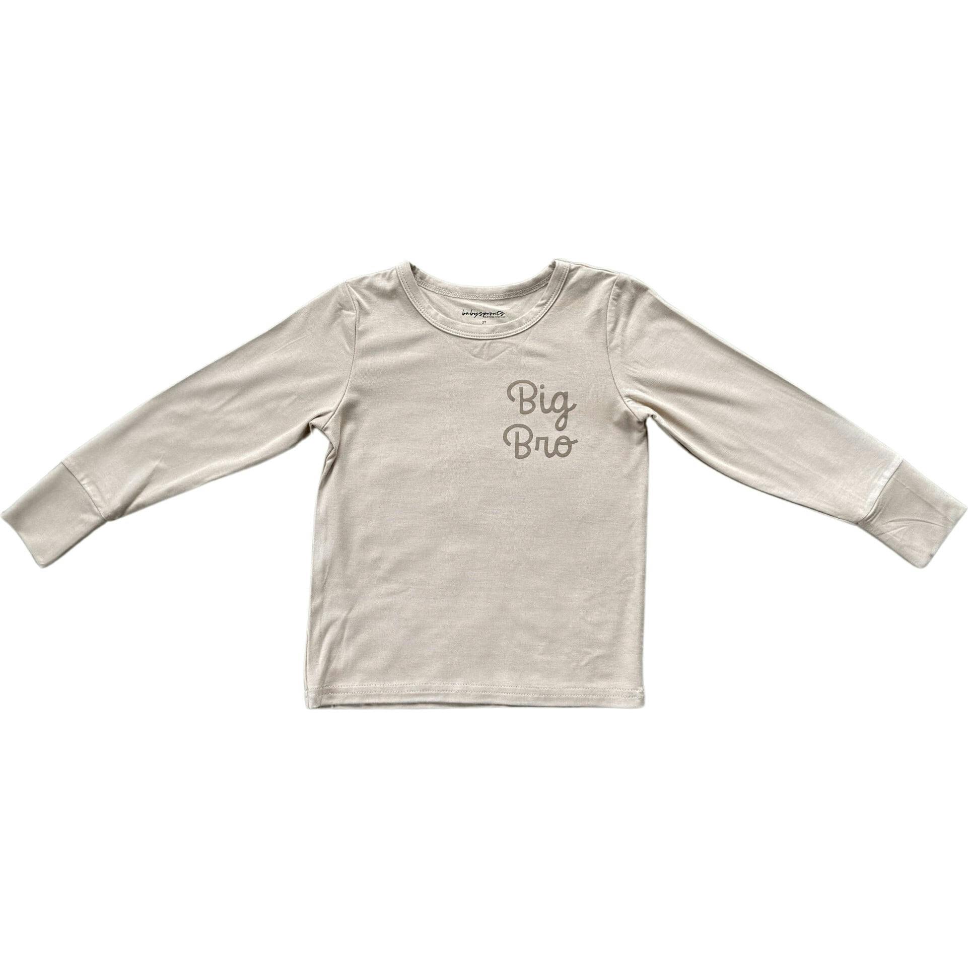 Boy's Long Sleeve Tee Big Bro in Desert