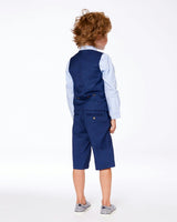Slant Pocket Bermuda Shorts Navy Blue
