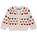 BONTON Jacquard Heart Knit Cardigan