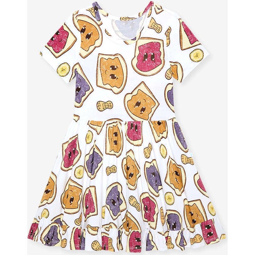 Peanut Butter Jelly Time Ruffled Twirl Dress