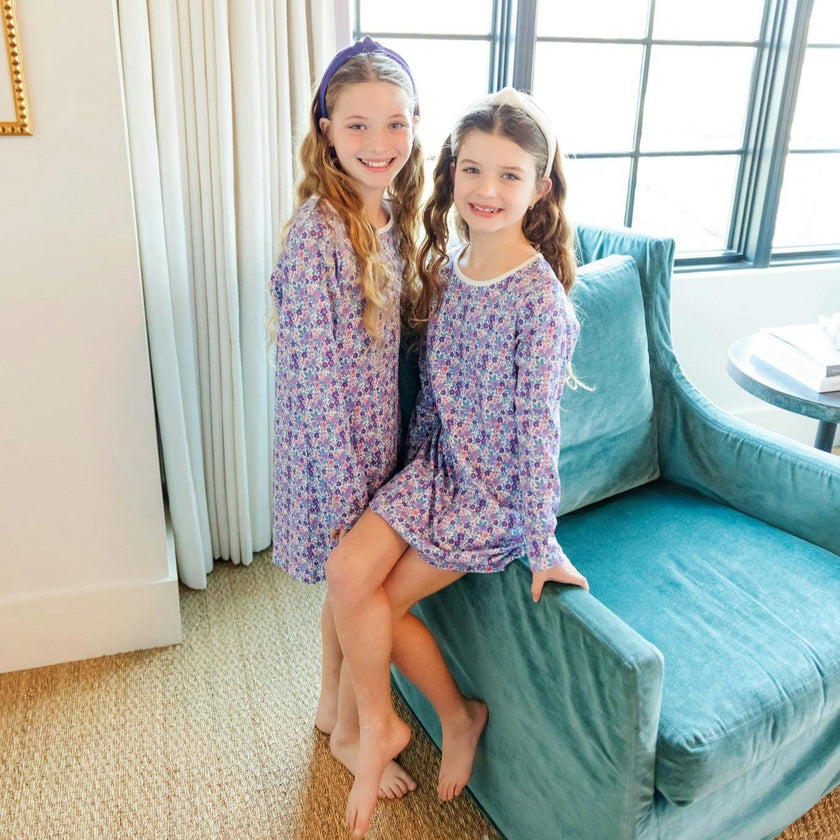 Berkeley Girls' Shirt Dress Blackberry Floral
