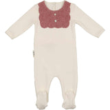 Velour Bib Girls Long Sleeve Footie