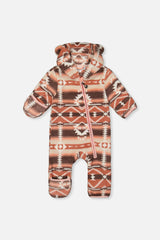 Baby Mid-Season Plush One-Piece Outerwear Aztec Pink