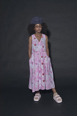 Coral Reef Apron Dress Flower Print