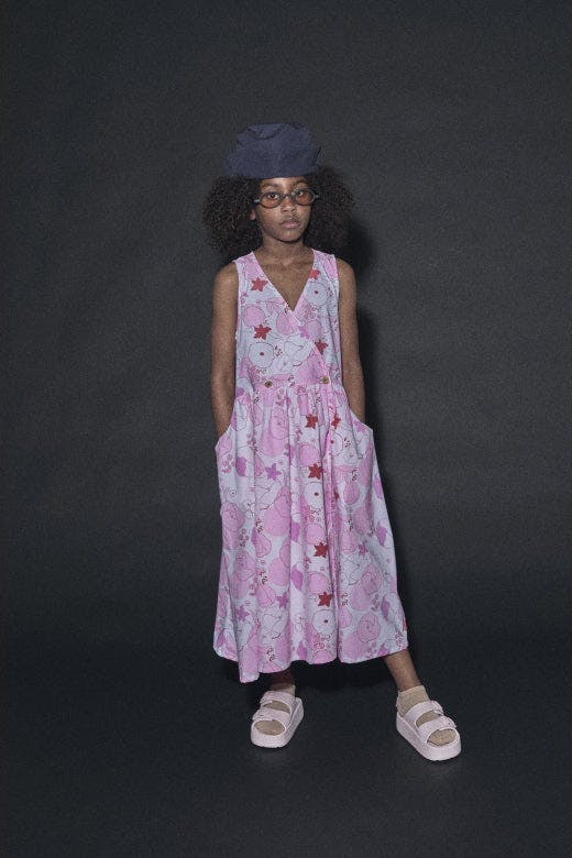 Coral Reef Apron Dress Flower Print