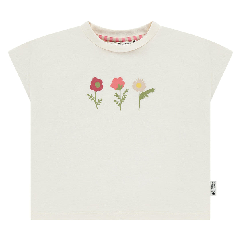 Flower Print Boxy T-Shirt