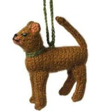Abyssinian Cat Hand Knit Christmas Ornament